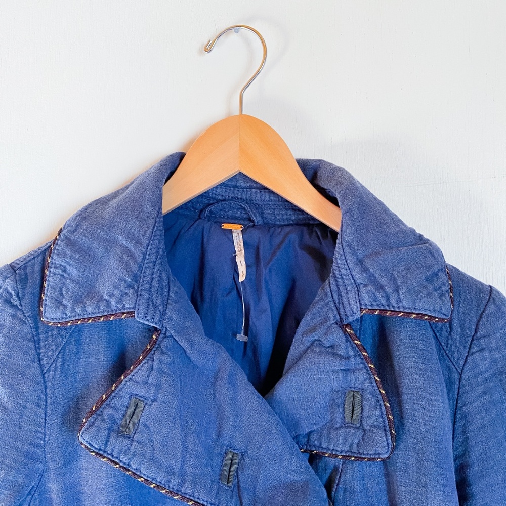 Free People Night Sky Cadet Military Crop Jacket - Picture 6 of 7